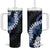 Polu Aloha Hawaii Lei Tumbler With Handle Tropical Flowers Elegant Vibe - Polynesian Pride