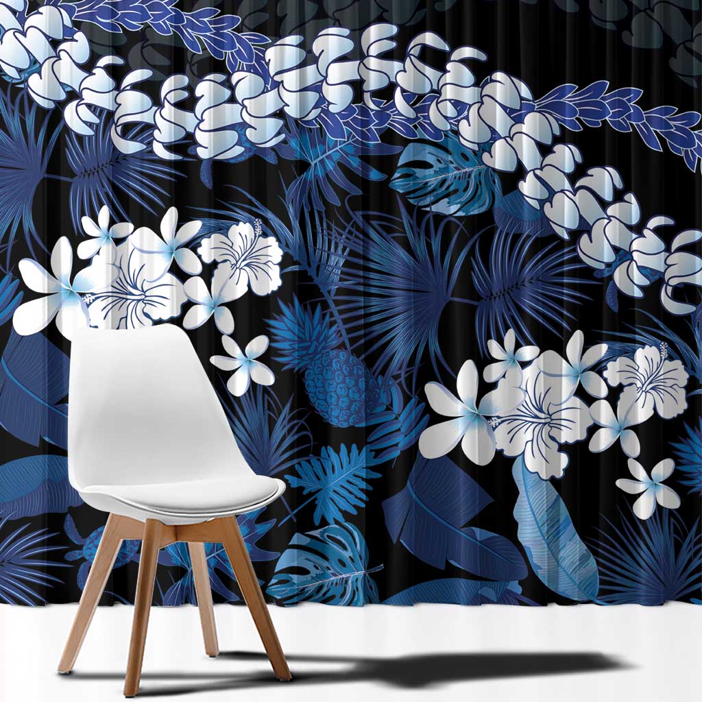 Polu Aloha Hawaii Lei Window Curtain Tropical Flowers Elegant Vibe - Polynesian Pride