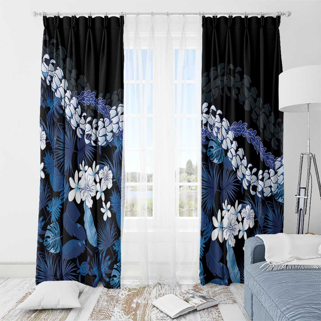 Polu Aloha Hawaii Lei Window Curtain Tropical Flowers Elegant Vibe - Polynesian Pride