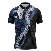 Polu Aloha Hawaii Lei Zipper Polo Shirt Tropical Flowers Elegant Vibe - Polynesian Pride