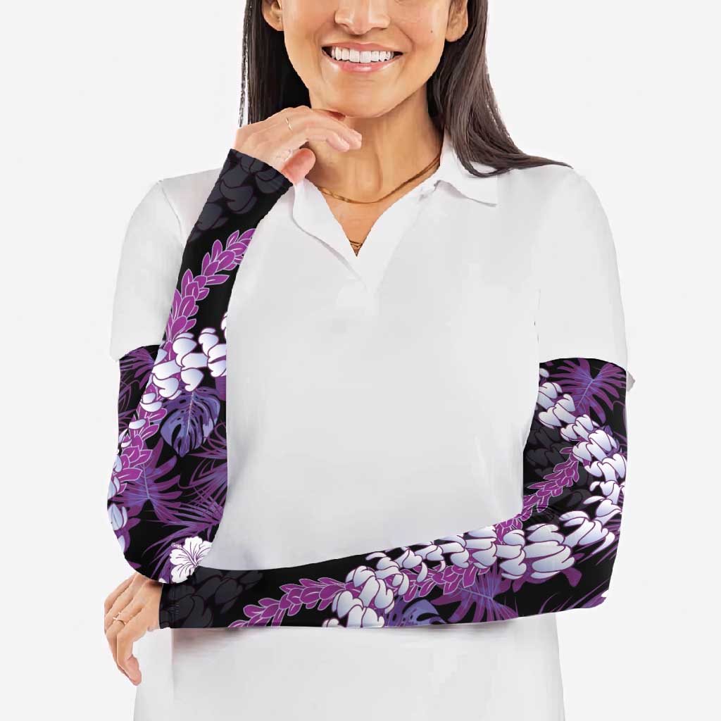 Poni Aloha Hawaii Lei Arm Sleeves Tropical Flowers Elegant Vibe - Polynesian Pride