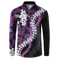 Poni Aloha Hawaii Lei Button Sweatshirt Tropical Flowers Elegant Vibe - Polynesian Pride