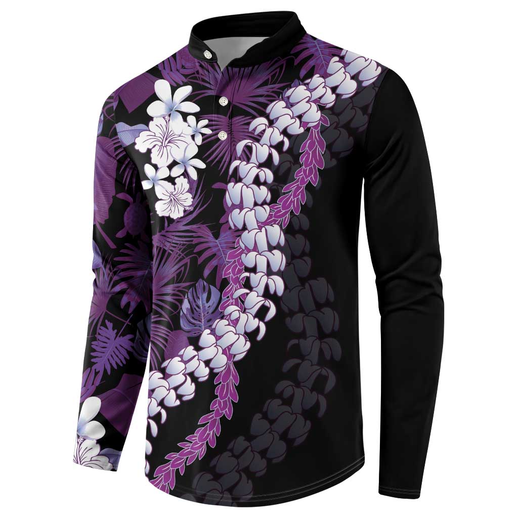 Poni Aloha Hawaii Lei Button Sweatshirt Tropical Flowers Elegant Vibe - Polynesian Pride