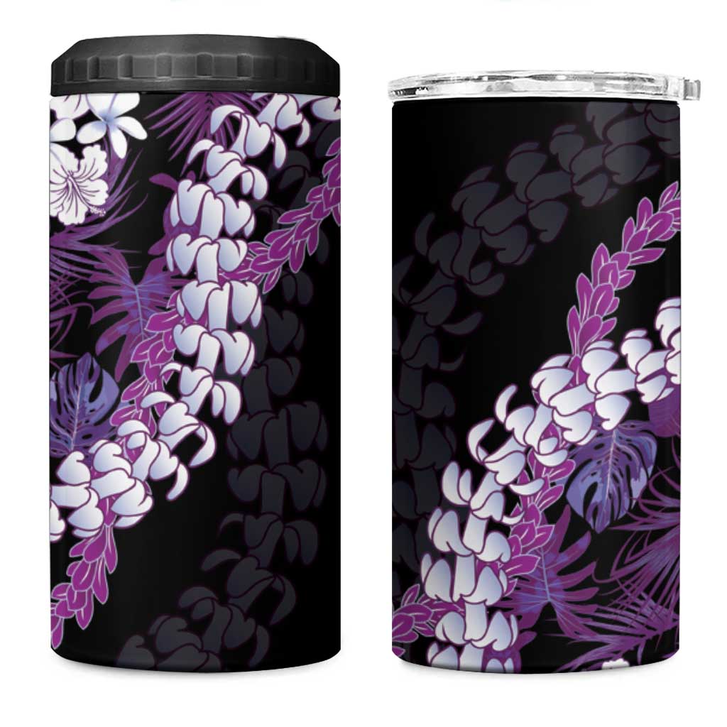 Poni Aloha Hawaii Lei 4 in 1 Can Cooler Tumbler Tropical Flowers Elegant Vibe - Polynesian Pride