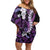 Poni Aloha Hawaii Lei Family Matching Off Shoulder Short Dress and Hawaiian Shirt Tropical Flowers Elegant Vibe - Polynesian Pride