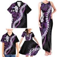 Poni Aloha Hawaii Lei Family Matching Tank Maxi Dress and Hawaiian Shirt Tropical Flowers Elegant Vibe - Polynesian Pride