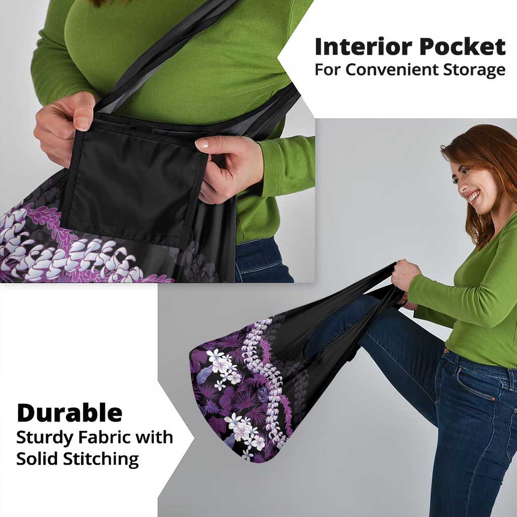 Poni Aloha Hawaii Lei Grocery Bag Tropical Flowers Elegant Vibe - Polynesian Pride