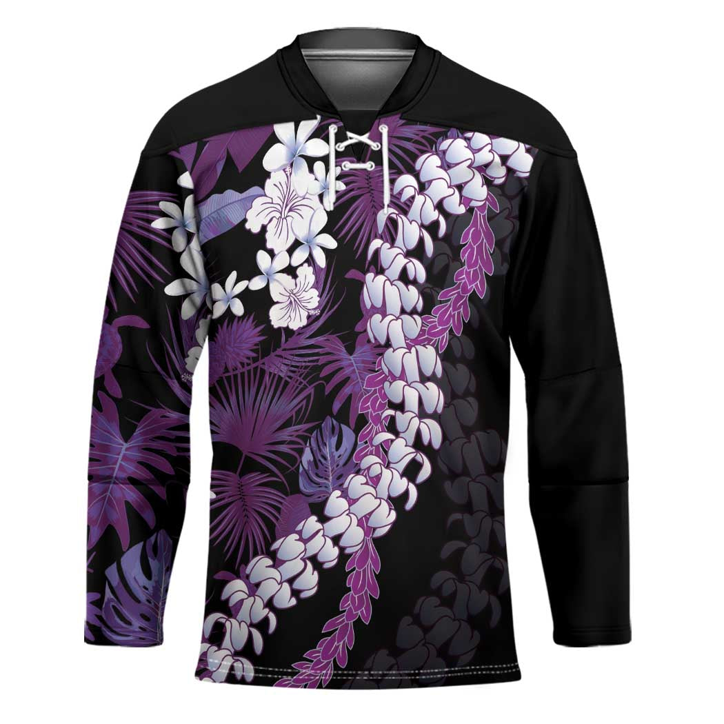 Poni Aloha Hawaii Lei Hockey Jersey Tropical Flowers Elegant Vibe - Polynesian Pride