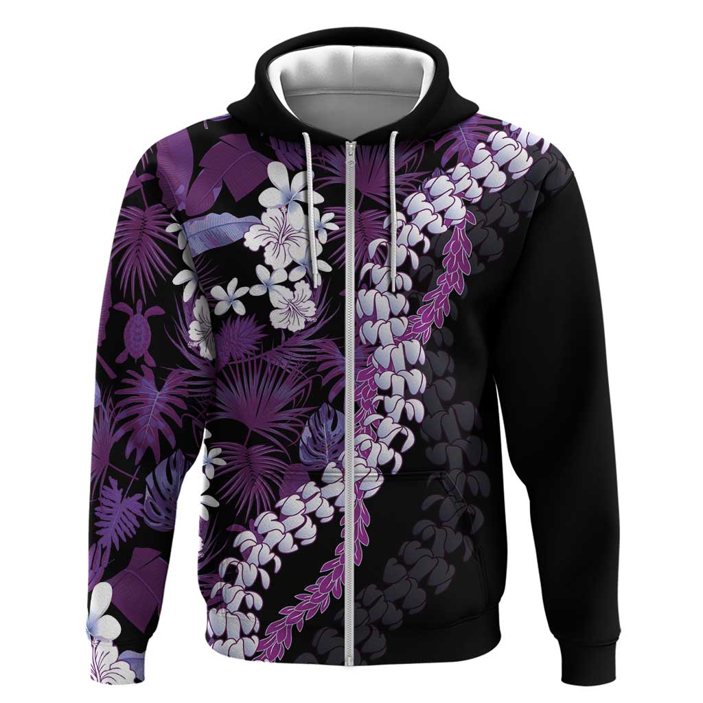Poni Aloha Hawaii Lei Hoodie Tropical Flowers Elegant Vibe - Polynesian Pride
