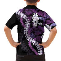 Poni Aloha Hawaii Lei Kid Hawaiian Shirt Tropical Flowers Elegant Vibe - Polynesian Pride