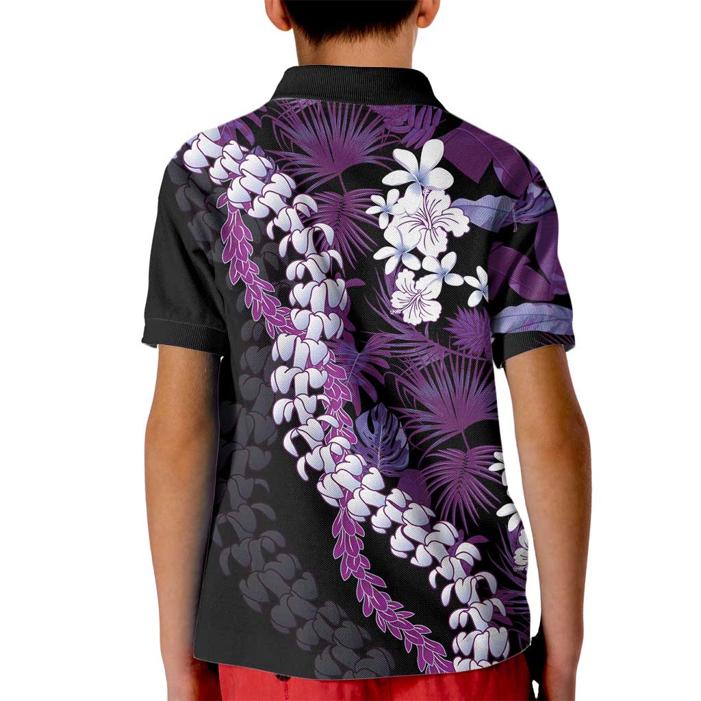 Poni Aloha Hawaii Lei Kid Polo Shirt Tropical Flowers Elegant Vibe - Polynesian Pride