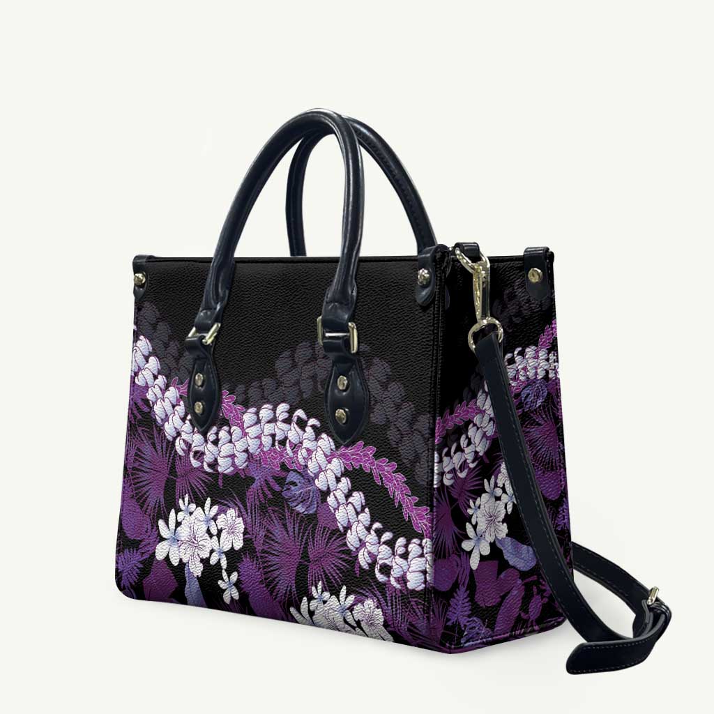 Poni Aloha Hawaii Lei Leather Bag Tropical Flowers Elegant Vibe - Polynesian Pride