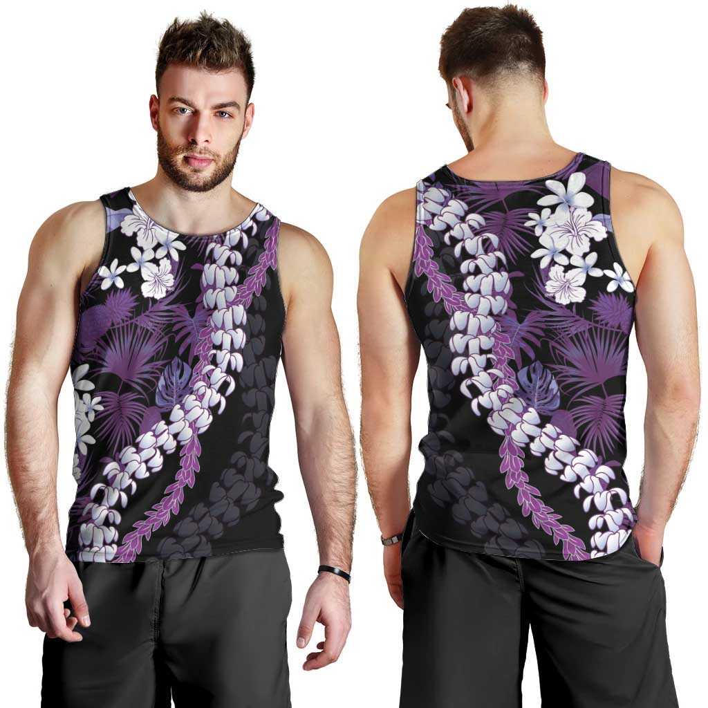 Poni Aloha Hawaii Lei Men Tank Top Tropical Flowers Elegant Vibe - Polynesian Pride