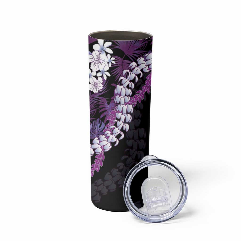 Poni Aloha Hawaii Lei Skinny Tumbler Tropical Flowers Elegant Vibe - Polynesian Pride