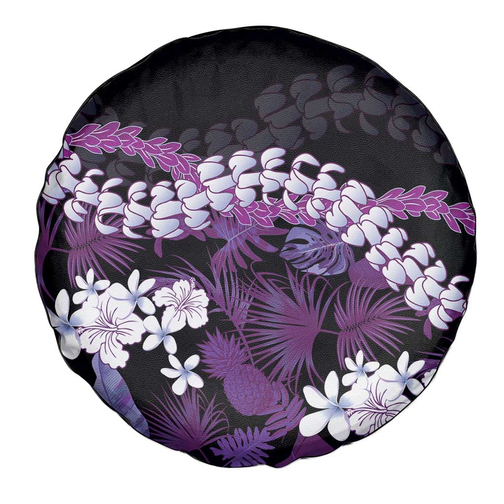 Poni Aloha Hawaii Lei Spare Tire Cover Tropical Flowers Elegant Vibe - Polynesian Pride