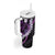 Poni Aloha Hawaii Lei Tumbler With Handle Tropical Flowers Elegant Vibe - Polynesian Pride