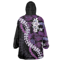 Poni Aloha Hawaii Lei Wearable Blanket Hoodie Tropical Flowers Elegant Vibe LT14 - Polynesian Pride