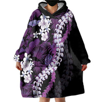 Poni Aloha Hawaii Lei Wearable Blanket Hoodie Tropical Flowers Elegant Vibe LT14 - Polynesian Pride