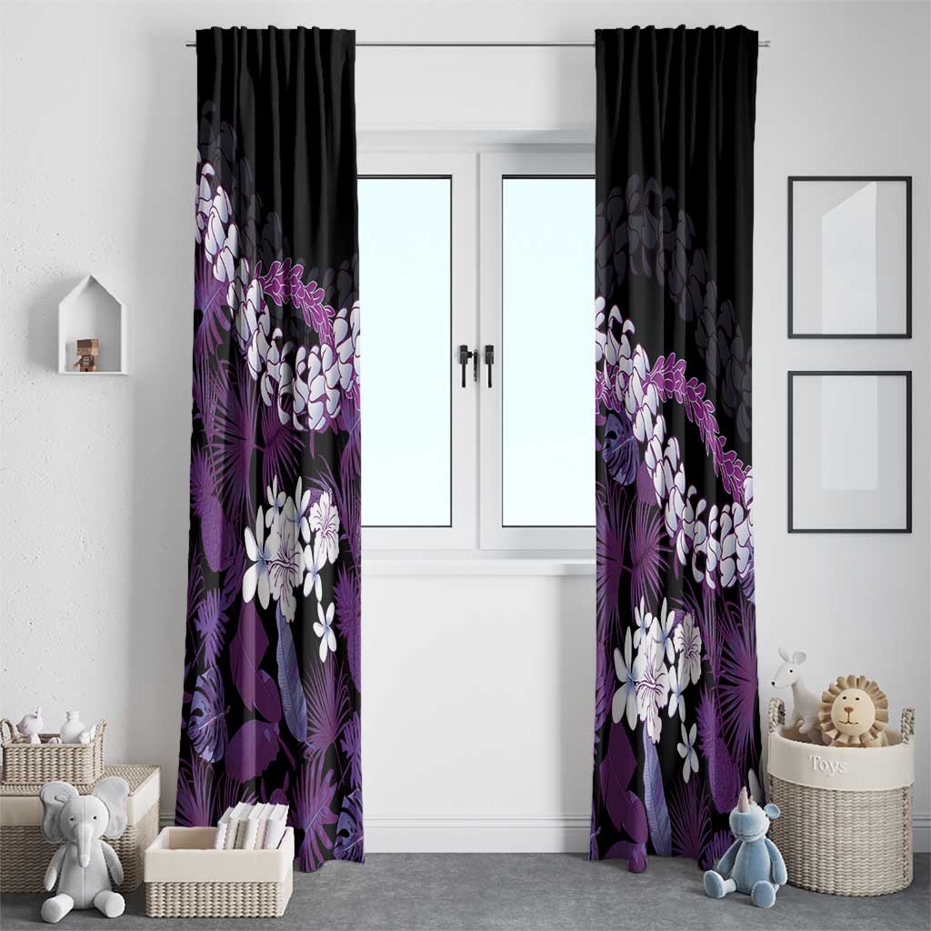 Poni Aloha Hawaii Lei Window Curtain Tropical Flowers Elegant Vibe - Polynesian Pride