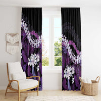Poni Aloha Hawaii Lei Window Curtain Tropical Flowers Elegant Vibe - Polynesian Pride