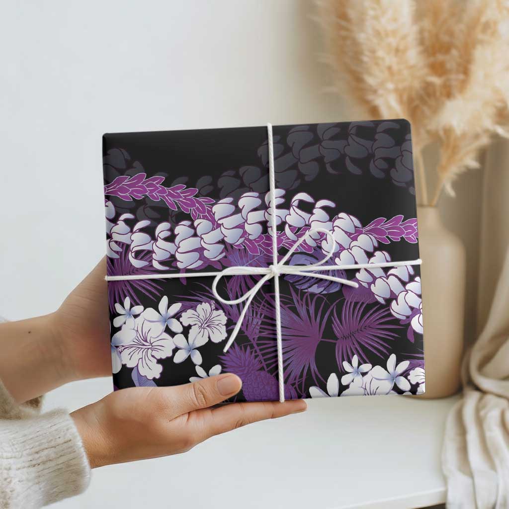 Poni Aloha Hawaii Lei Wrapping Paper Tropical Flowers Elegant Vibe - Polynesian Pride