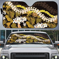 Kula Aloha Hawaii Lei Auto Sun Shade Tropical Flowers Elegant Vibe - Polynesian Pride