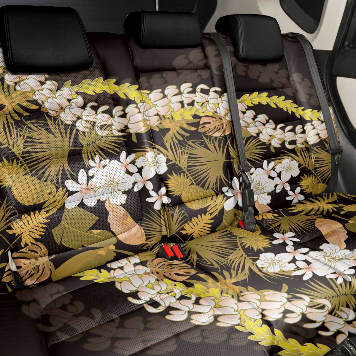 Kula Aloha Hawaii Lei Back Car Seat Cover Tropical Flowers Elegant Vibe - Polynesian Pride