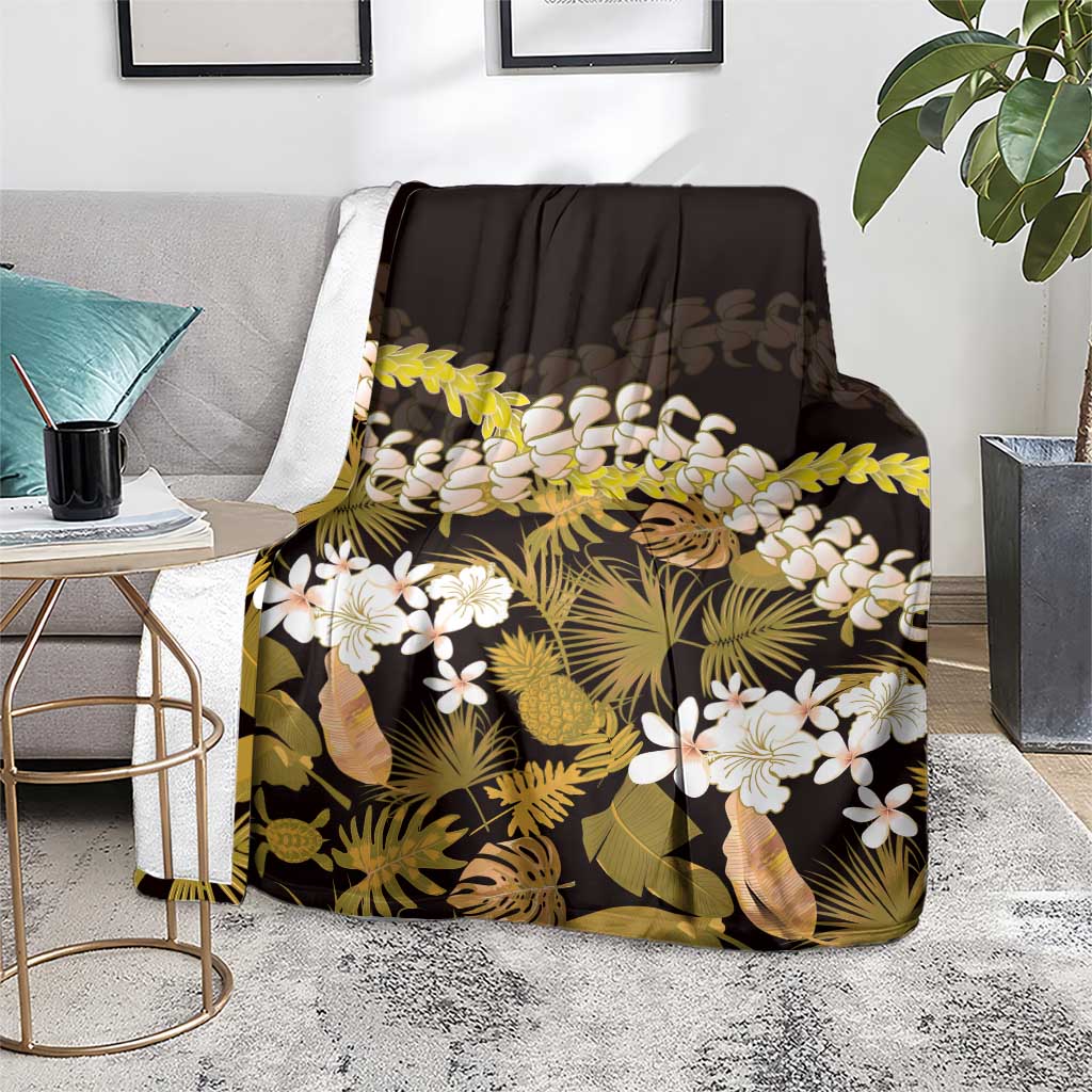 Kula Aloha Hawaii Lei Blanket Tropical Flowers Elegant Vibe - Polynesian Pride