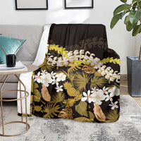 Kula Aloha Hawaii Lei Blanket Tropical Flowers Elegant Vibe - Polynesian Pride