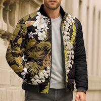 Kula Aloha Hawaii Lei Bomber Puffer Jacket Tropical Flowers Elegant Vibe - Polynesian Pride