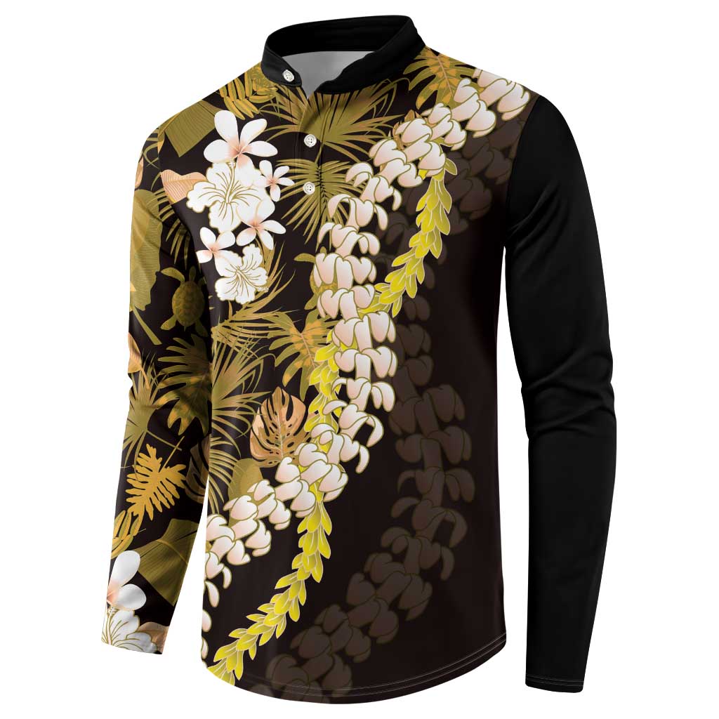 Kula Aloha Hawaii Lei Button Sweatshirt Tropical Flowers Elegant Vibe - Polynesian Pride