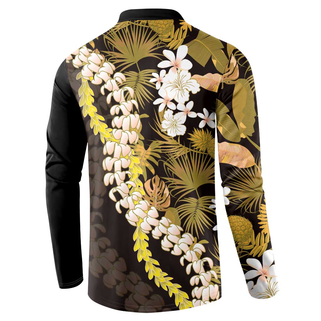 Kula Aloha Hawaii Lei Button Sweatshirt Tropical Flowers Elegant Vibe - Polynesian Pride