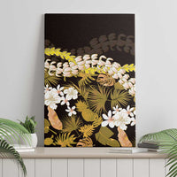 Kula Aloha Hawaii Lei Canvas Wall Art Tropical Flowers Elegant Vibe - Polynesian Pride