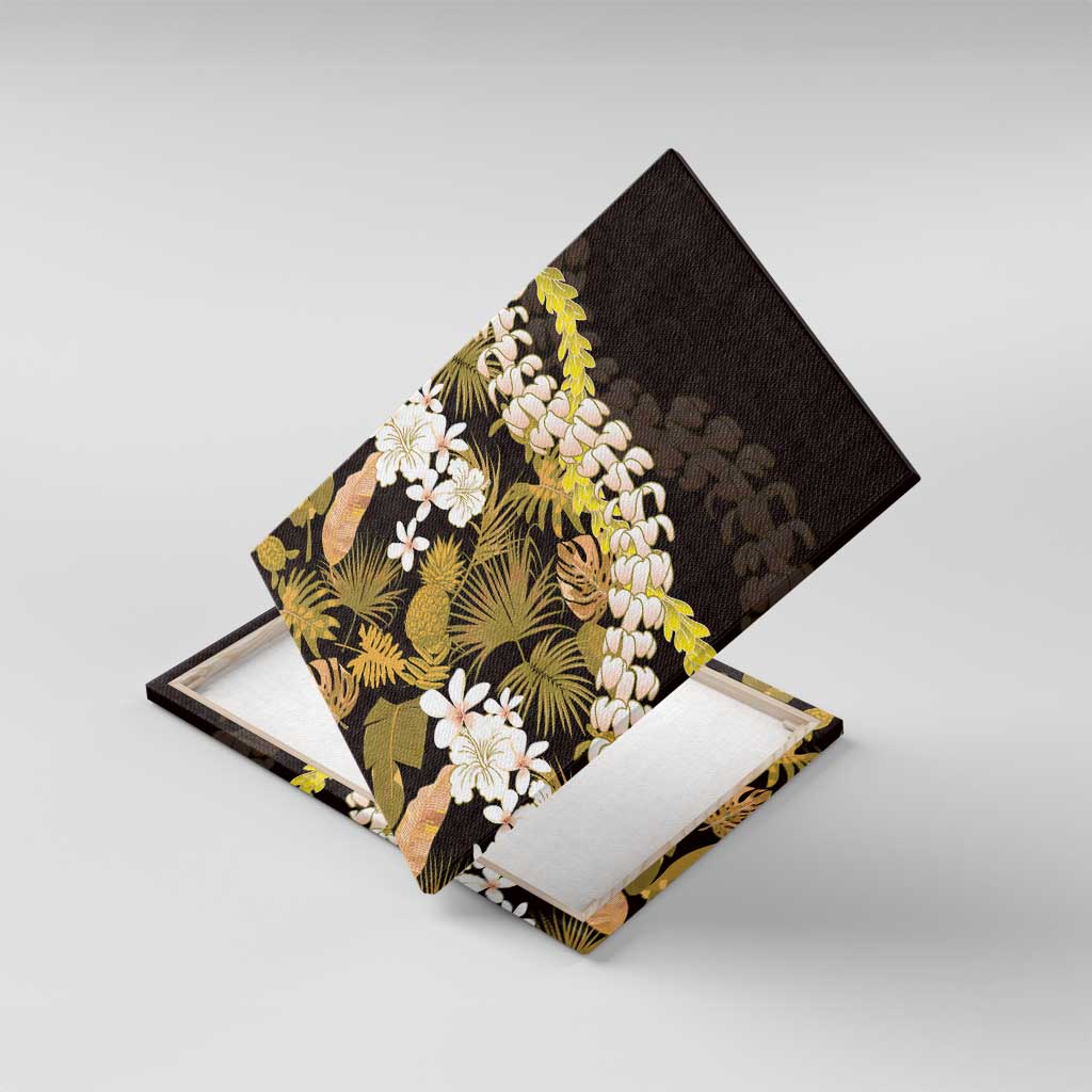 Kula Aloha Hawaii Lei Canvas Wall Art Tropical Flowers Elegant Vibe - Polynesian Pride