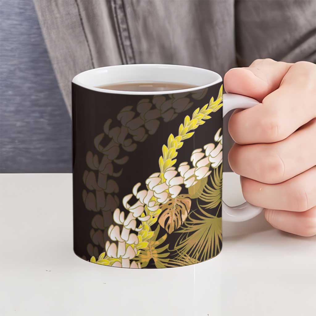 Kula Aloha Hawaii Lei Ceramic Mug Tropical Flowers Elegant Vibe - Polynesian Pride