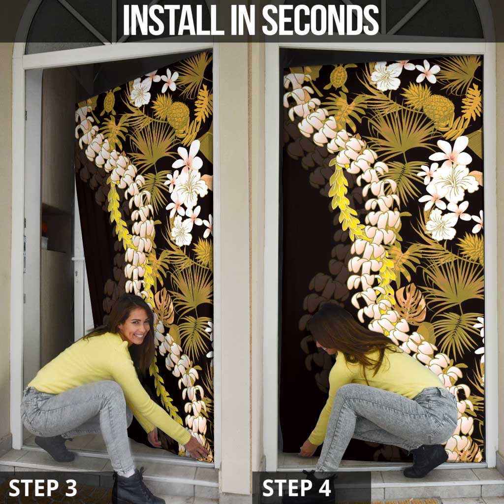 Kula Aloha Hawaii Lei Door Cover Tropical Flowers Elegant Vibe - Polynesian Pride