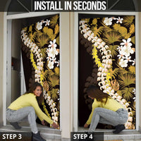 Kula Aloha Hawaii Lei Door Cover Tropical Flowers Elegant Vibe - Polynesian Pride