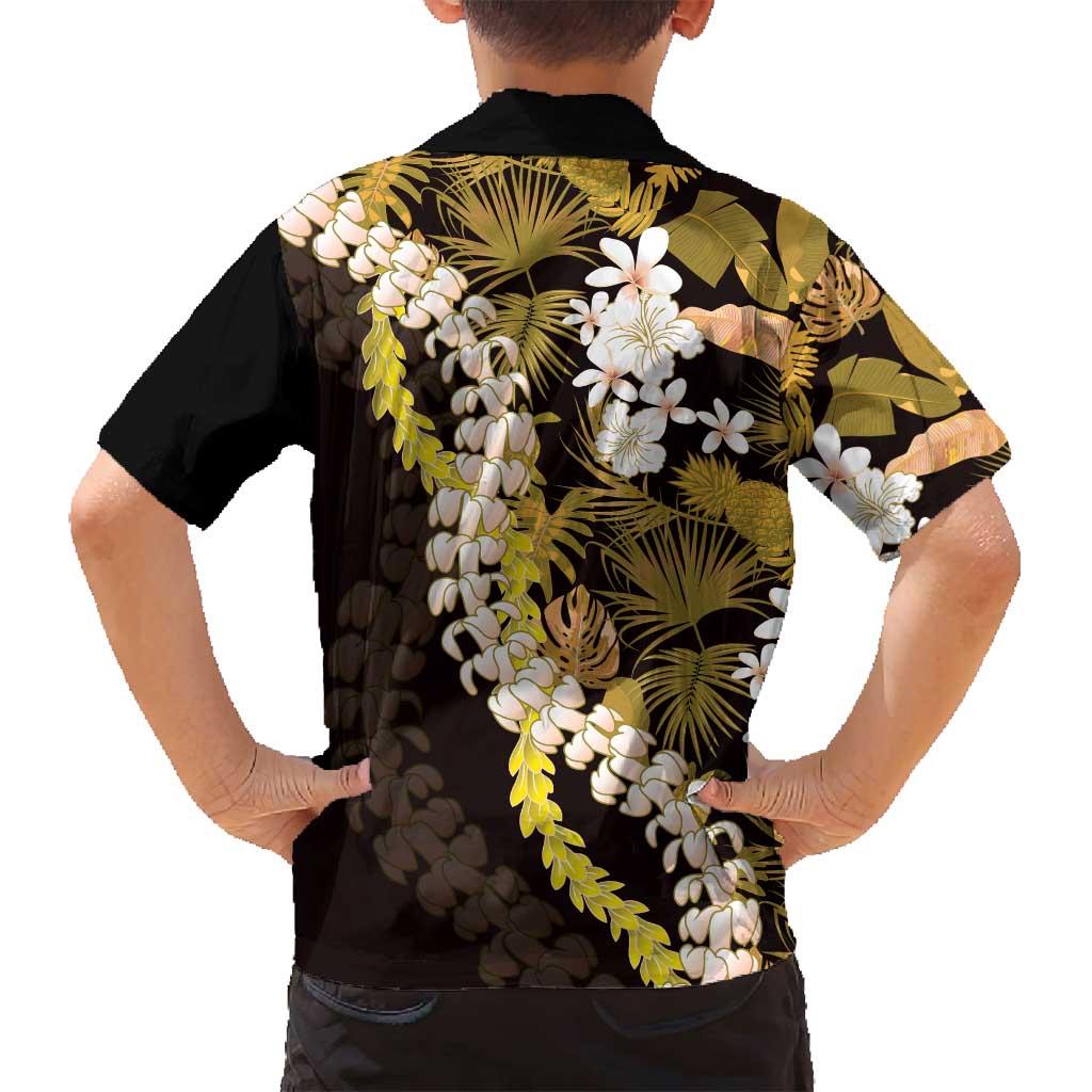 Kula Aloha Hawaii Lei Family Matching Off Shoulder Short Dress and Hawaiian Shirt Tropical Flowers Elegant Vibe LT14 - Polynesian Pride