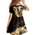 Kula Aloha Hawaii Lei Family Matching Off Shoulder Short Dress and Hawaiian Shirt Tropical Flowers Elegant Vibe - Polynesian Pride