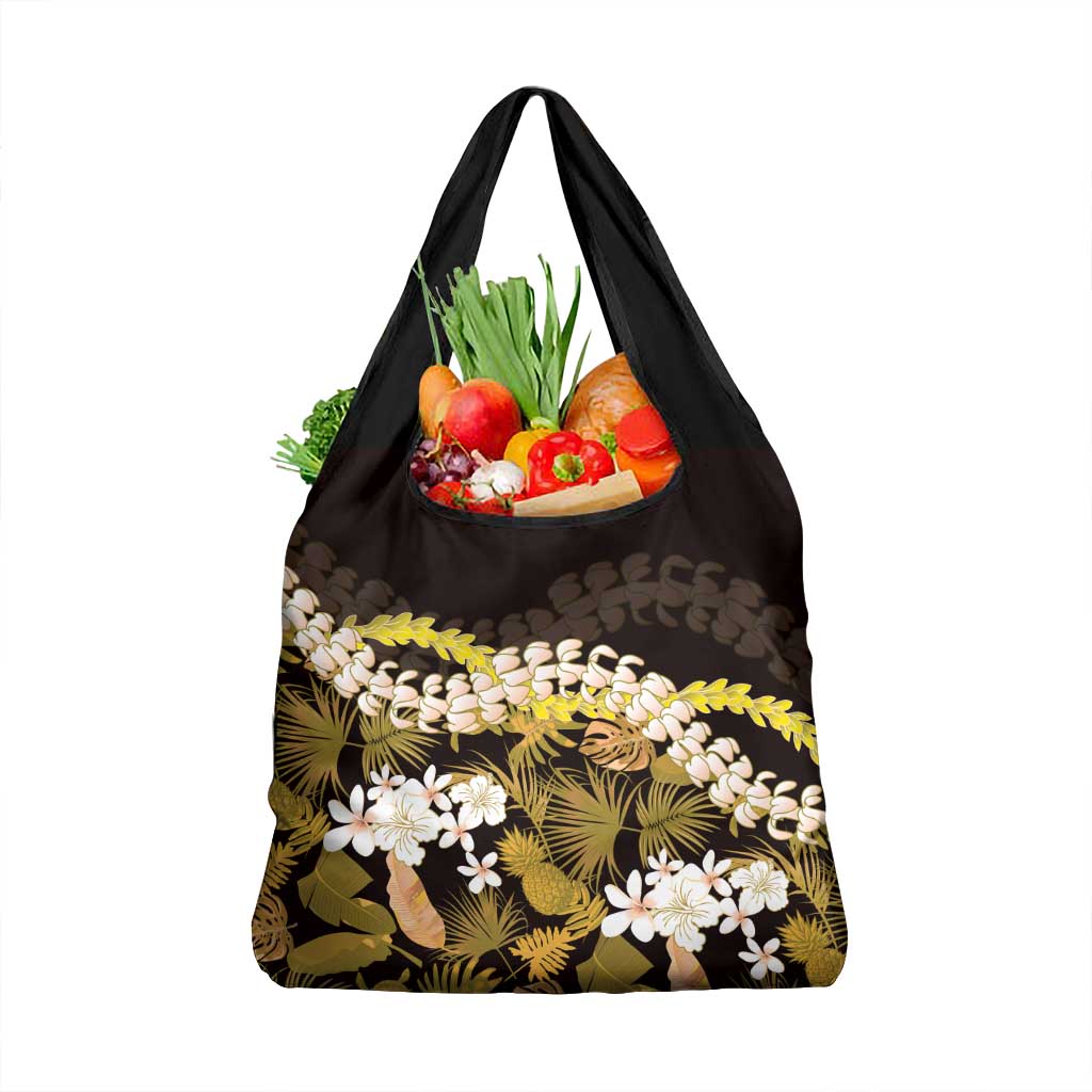 Kula Aloha Hawaii Lei Grocery Bag Tropical Flowers Elegant Vibe - Polynesian Pride