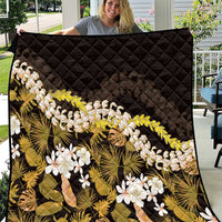 Kula Aloha Hawaii Lei Quilt Tropical Flowers Elegant Vibe - Polynesian Pride