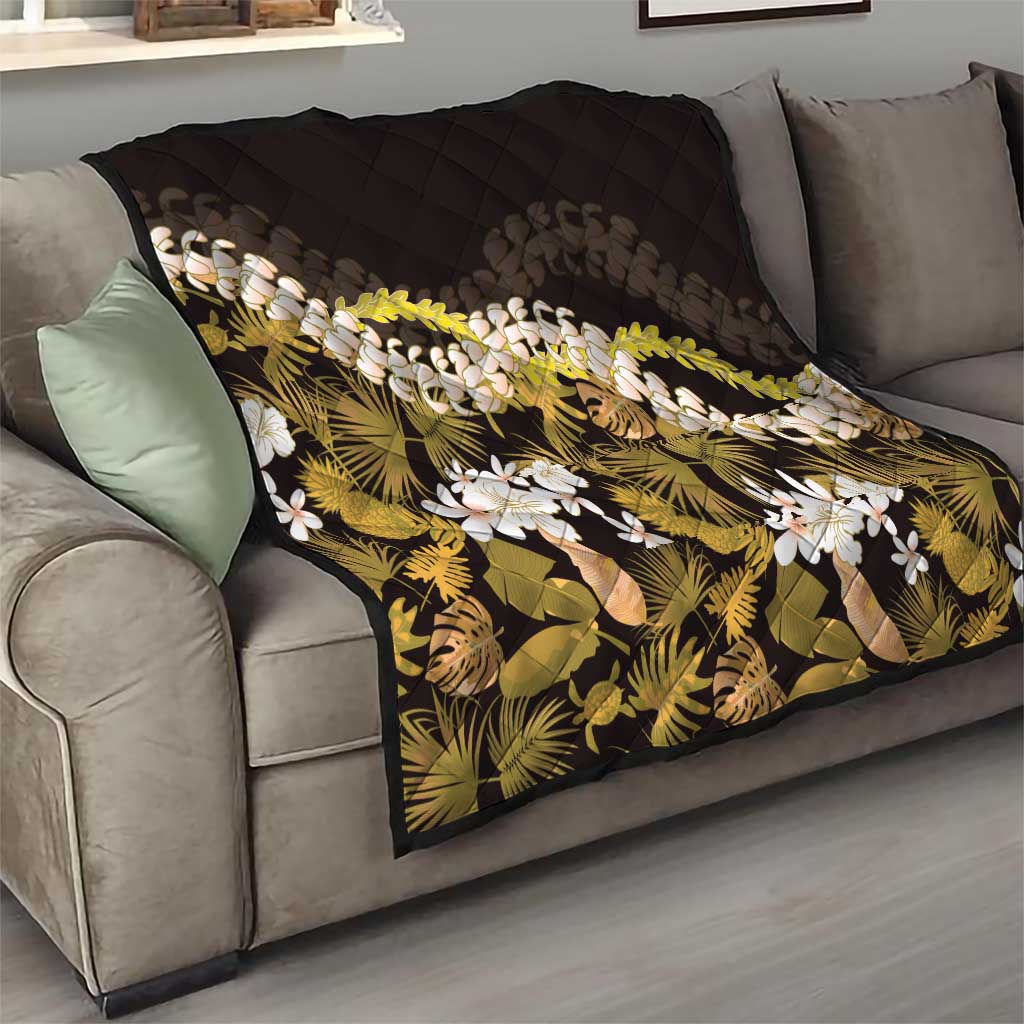 Kula Aloha Hawaii Lei Quilt Tropical Flowers Elegant Vibe - Polynesian Pride