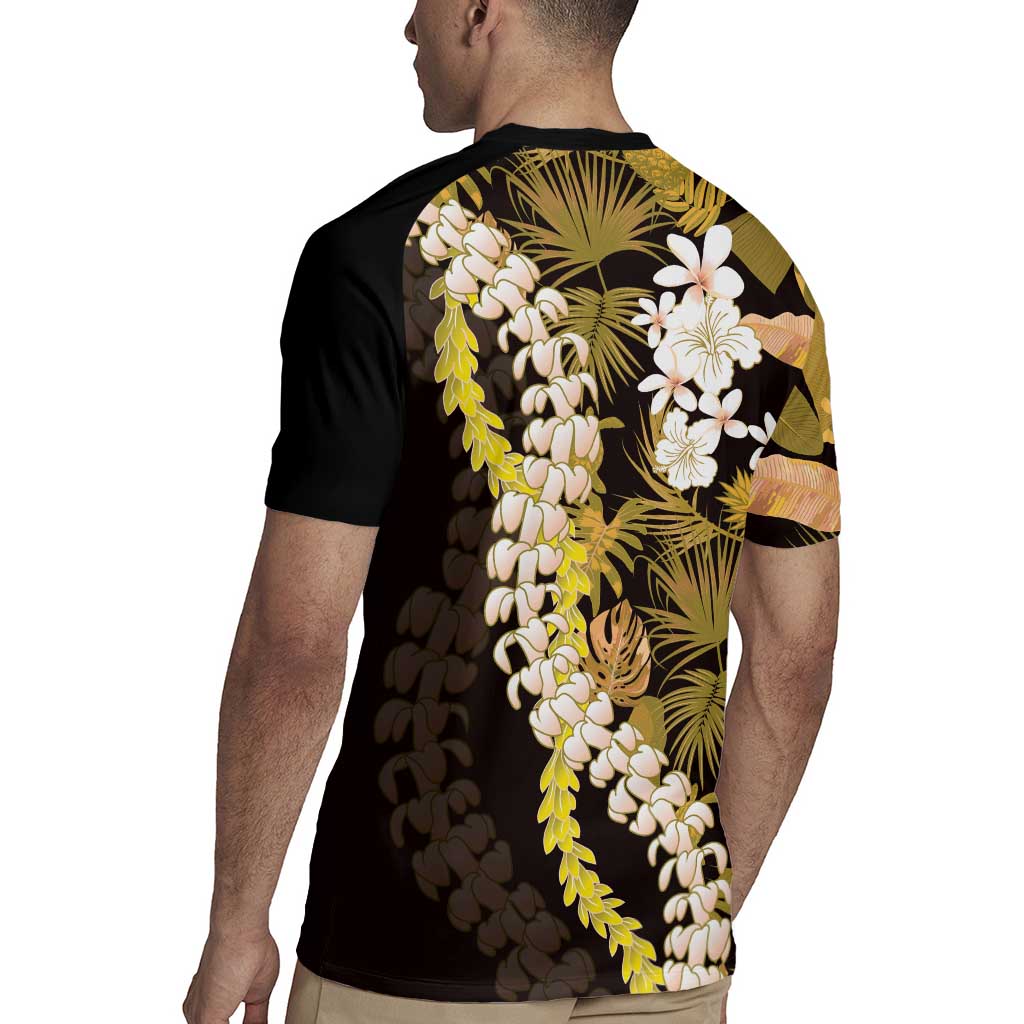 Kula Aloha Hawaii Lei Rugby Jersey Tropical Flowers Elegant Vibe - Polynesian Pride