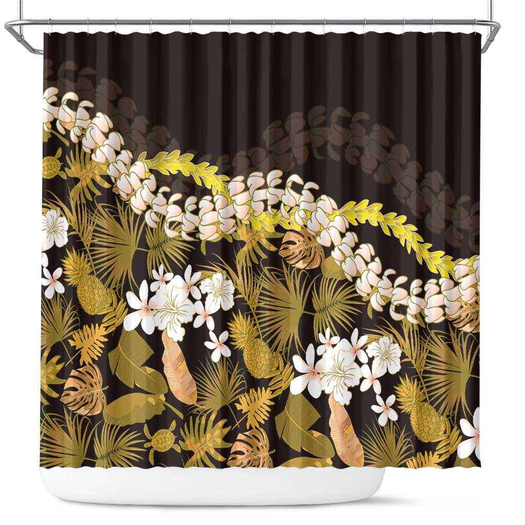 Kula Aloha Hawaii Lei Shower Curtain Tropical Flowers Elegant Vibe - Polynesian Pride