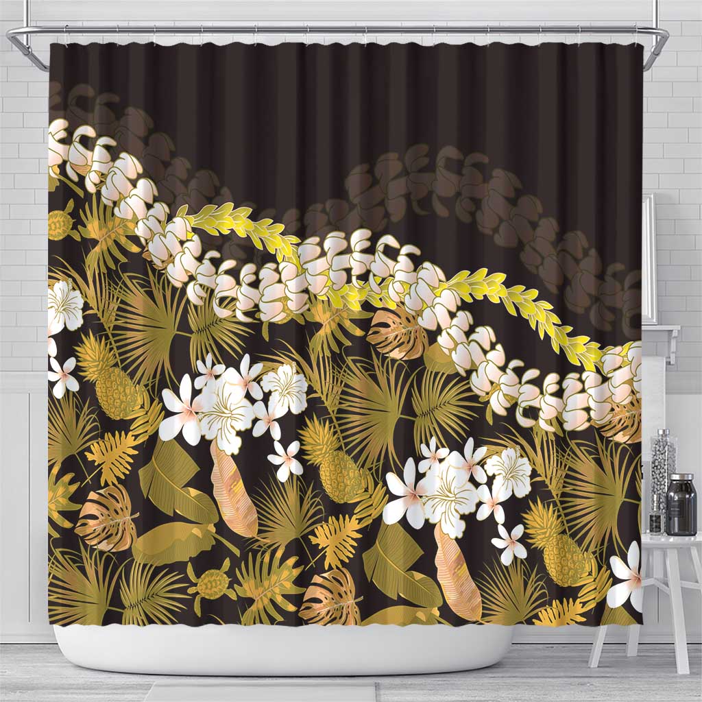 Kula Aloha Hawaii Lei Shower Curtain Tropical Flowers Elegant Vibe - Polynesian Pride