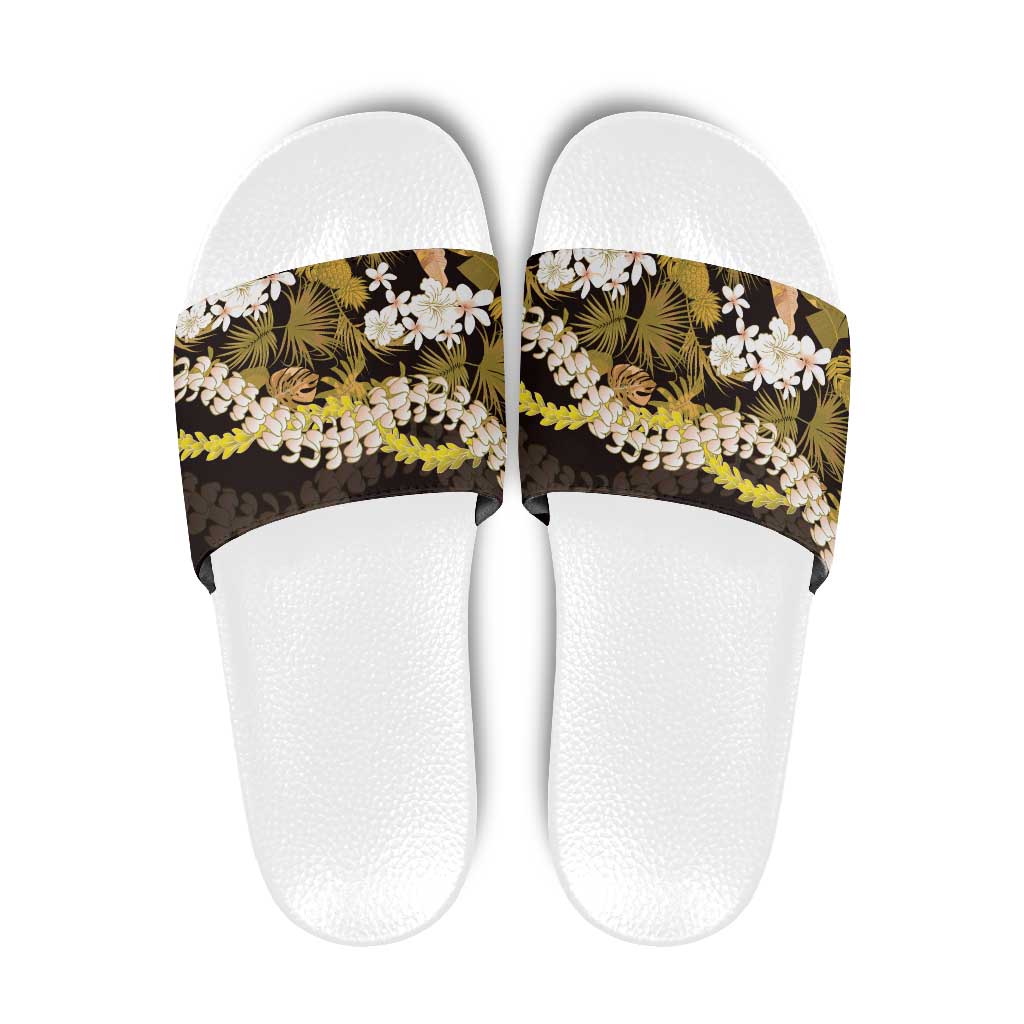 Kula Aloha Hawaii Lei Slide Sandals Tropical Flowers Elegant Vibe - Polynesian Pride