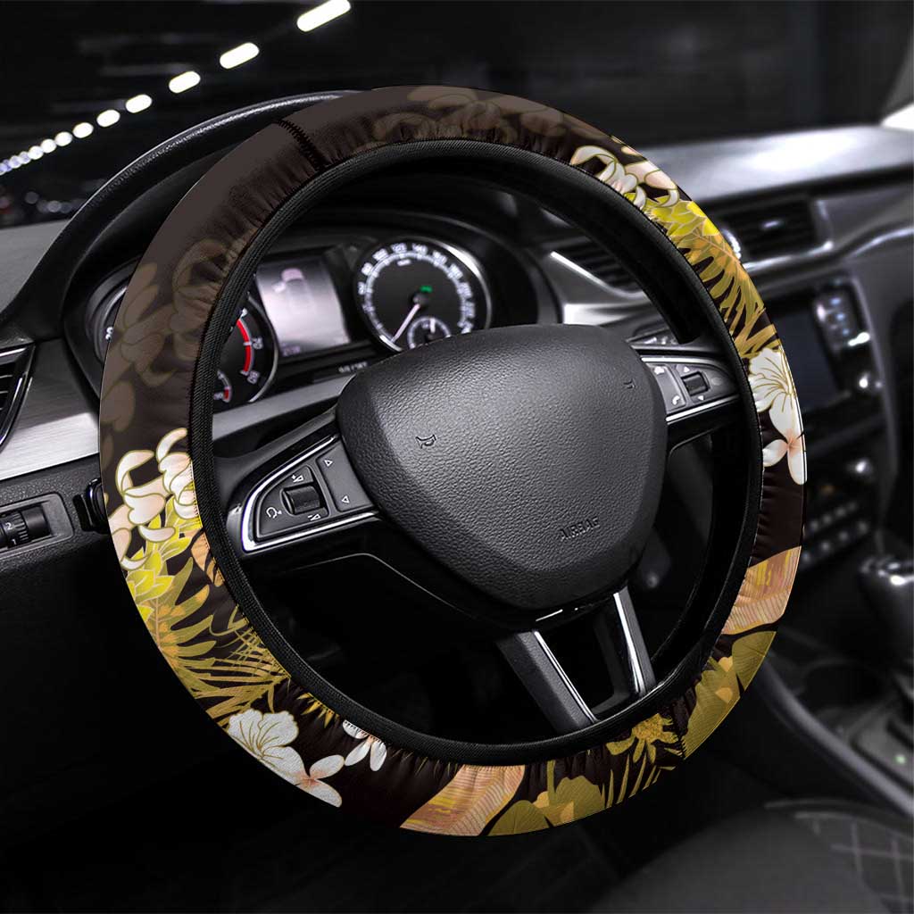 Kula Aloha Hawaii Lei Steering Wheel Cover Tropical Flowers Elegant Vibe - Polynesian Pride