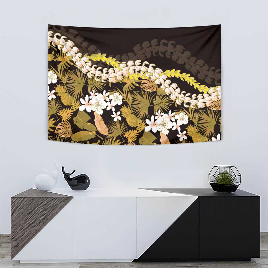 Kula Aloha Hawaii Lei Tapestry Tropical Flowers Elegant Vibe - Polynesian Pride