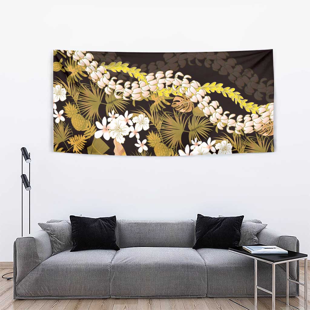 Kula Aloha Hawaii Lei Tapestry Tropical Flowers Elegant Vibe - Polynesian Pride