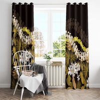 Kula Aloha Hawaii Lei Window Curtain Tropical Flowers Elegant Vibe - Polynesian Pride